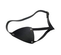 DEKKRYNFV Sterevunk Cache-œil médiéval pirate vintage en cuir pour Halloween Cosplay Accessoires de costume en cuir Chevaliers