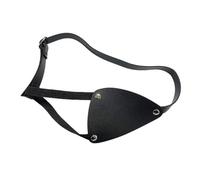 DEKKRYNFV Sterevunk Cache-œil médiéval pirate vintage en cuir pour Halloween Cosplay Accessoires de costume en cuir Chevaliers