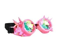 DEKKRYNFV Sterevunk Kaléidoscopes Lunettes Psychédéliques Raves Lunettes Prismes Lunettes Halloween Cosplay Festival Accessoires