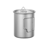 DEKKRYNFV Tasses de camping portables avec couvercle et poignée pliable pour randonnée et randonnée