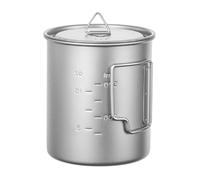 DEKKRYNFV Tasses de camping portables avec couvercle et poignée pliable pour randonnée et randonnée