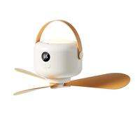 DEKKRYNFV Ventilateur de plafond à télécommande avec lumière réglable, chargement USB, 5 modes de vitesse pour tentes, chantiers de construction, refroidissement intérieur, ventilateur de tente de