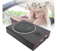 Dekltus Caisson de basses pour voiture 600 W - En acier inoxydable - Ultra fin - Sous siège actif - Caisson de basses amplifié - Slim - Caisson de basses