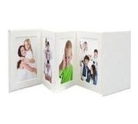 album photo - boîte photo, cuir ou similicuir, blanc, 13 x18 cm