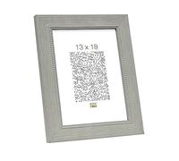 Deknudt Cadre Bois en Gris avec Filet de Perles Taille Image 13,0 x18,0 cm;