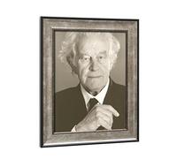 Deknudt Cadre Classique en Bois en Couleur argenté avec biseau Noir Taille Image 40,0 x40,0 cm;