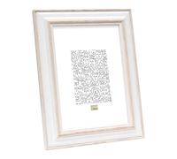 Cadre Photo Deknudt S221 Bois Avec Biseau 18x24 Blanc - Biseau Naturel