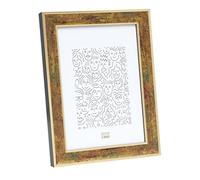 Deknudt Cadre Photo Bois en Couleur doré en Combinaison avec Vert et Rouge foncé