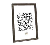 Deknudt Cadre Photo en Noir avec Filet argenté Taille Image 15,0 x15,0 cm;