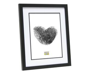 Deknudt Cadre photo noir avec passe-partout 10x15 S43AK2