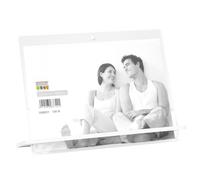 Deknudt Cadre Photo Transparent 5,4mm d'épaisseur avec Support Blanc