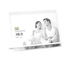 Deknudt Cadre photo transparent 5,4mm d'épaisseur avec support blanc 13x18 S58SD1