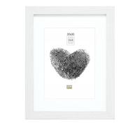 Deknudt Cadre photo S66KF1 P1 avec passe-partout 20x30 cm pour photo 13x18 cm Blanc MDF
