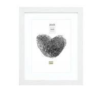 Deknudt Frames Cadre avec Passe-partout 1 photo 15x20cm Blanc S66KF1 P1 | 1 vue - taille du cadre 20x25cm - Bois MDF -à accrocher ou à poser