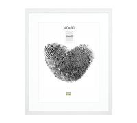 Deknudt Frames Cadre photo avec passe-partout - Blanc - S66KF1 P1 40x50cm pour photo 30x40cm - Bois MDF - pour accrocher