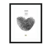 Deknudt Frames Cadre photo avec passe-partout - Noir - S66KF2 P1 40x50cm pour photo 30x40cm - Bois MDF - pour accrocher