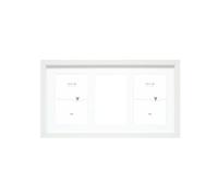 Deknudt Frames Cadre avec Passe-partout 3 photos 13x18cm Blanc S66KA6 | avec passe-partout - 3 vues - taille de l'image 13x18cm - Bois MDF - à accrocher ou à poser - 26x49cm - multivue - collage