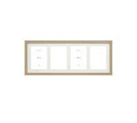 Deknudt Frames Cadre avec Passe-partout 4 photos 10x15cm Bois Clair S66KB4 | avec passe-partout - 4 vues - taille de l'image 10x15cm - Bois MDF - à accrocher ou à poser - 23x53cm - multivue - collage