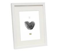 Deknudt Frames S223K1 Cadre Photo Basic avec Passepartout Bois Moulure Haut Blanc 20 x 30