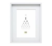 Deknudt Frames S223K1 Cadre Photo Basic avec Passepartout Bois Moulure Haut Blanc 30 x 40