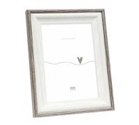 Deknudt Frames Cadre Bois Blanc Biseau Brun Photo 13x18cm S68VG2