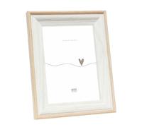 Deknudt Frames - Cadre photo en blanc avec biseau naturel - pour photo 15 x 20 cm - Blanc - cadre photo - S68VG1 - à poser ou à accrocher