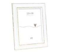 Deknudt Cadre photo blanc avec accent marron 13x18 S221H3