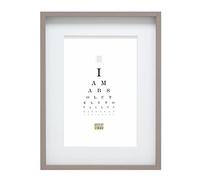 Deknudt Frames Cadre Bois Taupe Avec Passepartout Photo 20x30cm S223K7 | bois peint taupe - dimension cadre 30x40cm - à accrocher - pour affiches, posters, photos