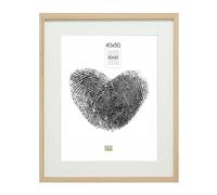 Deknudt Frames Cadre photo avec passe-partout - Couleur chêne - Bois clair - S66KH1 P1 40x50cm pour photo 30x40cm - Bois MDF - pour accrocher