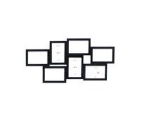 Deknudt Frames Cadre pêle-mêle - Blanc - Pour 7 photos - Photo 10x15cm - pour accrocher - S68UC2P7 - Format cadre 32x64cm