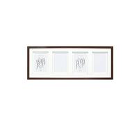 Deknudt Frames - Cadre pêle-mêle pour 4 photos - Marron - Avec double passe-partout - Taille de l'image : 10 x 15 cm - En bois MDF - à suspendre - multivue - collage - S65KQ4 10x15cm