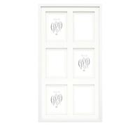 Deknudt Frames - Cadre pêle-mêle pour 6 photos - Blanc - Avec double passe-partout - Taille de l'image : 10 x 15 cm - En bois MDF - à suspendre - multivue - collage - S65KK1 P6 10x15cm