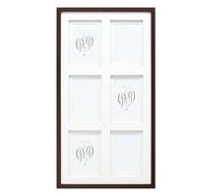 Deknudt Frames - Cadre pêle-mêle pour 6 photos - Marron - Avec double passe-partout - Taille de l'image : 10 x 15 cm - En bois MDF - à suspendre - multivue - collage - S65KQ6 10x15cm