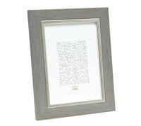 Deknudt Frames - cadre photo avec biseau argenté - pour photo 15x20cm - couleur gris clair - pour photos, affiches ou posters - S45VF3 - à poser ou à accrocher