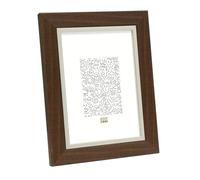 Deknudt Frames - cadre photo avec biseau argenté - pour photo 15x20cm - couleur marron - pour photos, affiches ou posters - S45VH3 - à poser ou à accrocher