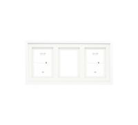Deknudt Frames - Cadre photo avec double passe-partout - Blanc - Pour 3 photos de 15 x 20 cm - En bois MDF - Collage - multivue - Pour accrocher ou poser - S65KK1 P3 15x20cm