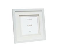 Deknudt Frames - Cadre photo avec double passe-partout - Blanc - Pour photo de 13 x 18 cm - En bois MDF - Pour accrocher ou poser - S65KK1 P1 13x18cm
