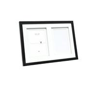 Deknudt Frames - Cadre photo avec double passe-partout - Noir - Pour 2 photos de 13 x 18 cm - En bois MDF - Collage - multivue - Pour accrocher ou poser - S65KK2 P2 13x18cm