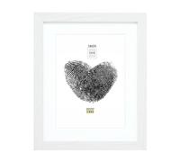 Deknudt Frames Cadre photo avec passe-partout - Blanc - S66KF1 P1 18x24cm pour photo 13x18cm - Bois MDF - pour accrocher ou poser