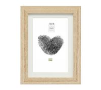 Deknudt Frames Cadre photo avec passe-partout - Couleur chêne - Bois clair - S66KH1 P1 13x18cm pour photo 10x15cm - Bois MDF - pour accrocher ou poser