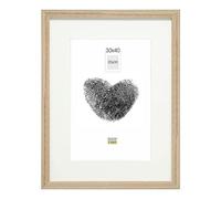 Deknudt Frames Cadre photo avec passe-partout - Couleur chêne - Bois clair - S66KH1 P1 30x40cm pour photo 20x30cm - Bois MDF - pour accrocher