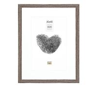 Deknudt Frames Cadre photo avec passe-partout - Couleur chêne grisé- Bois gris - S66KH3 P1 30x40cm pour photo 20x30cm - Bois MDF - pour accrocher