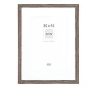 Deknudt Frames Cadre photo avec passe-partout - Couleur chêne grisé- Bois gris - S66KH3 P1 30x45cm pour photo 20x30cm - Bois MDF - pour accrocher