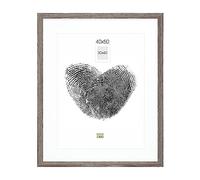 Deknudt Frames Cadre photo avec passe-partout - Couleur chêne grisé - Bois gris - S66KH3 P1 40x50cm pour photo 30x40cm - Bois MDF - pour accrocher