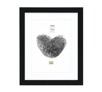 DEKNUDT FRAMES Cadre photo avec passe-partout - Noir - S66KF2 P1 18x24cm pour photo 13x18cm - Bois MDF - pour accrocher ou poser