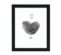 Deknudt Frames Cadre photo avec passe-partout - Noir - S66KF2 P1 20x25cm pour photo 15x20cm - Bois MDF - pour accrocher ou poser