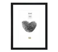Deknudt Frames Cadre photo avec passe-partout - Noir - S66KF2 P1 30x40cm pour photo 20x30cm - Bois MDF - pour accrocher