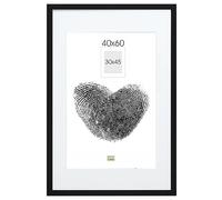 Deknudt Frames Cadre photo avec passe-partout - Noir - S66KF2 P1 40x60cm pour photo 30x45cm - carré - Bois MDF - pour accrocher