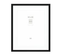 DEKNUDT FRAMES Cadre photo avec passe-partout - Noir - S66KF2 P1 60x80cm pour photo 50x70cm - Bois MDF - pour accrocher