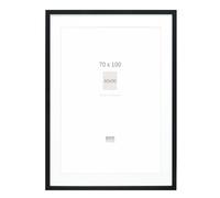 DEKNUDT FRAMES Cadre photo avec passe-partout - Noir - S66KF2 P1 70x100cm pour photo 60x90cm - Bois MDF - pour accrocher